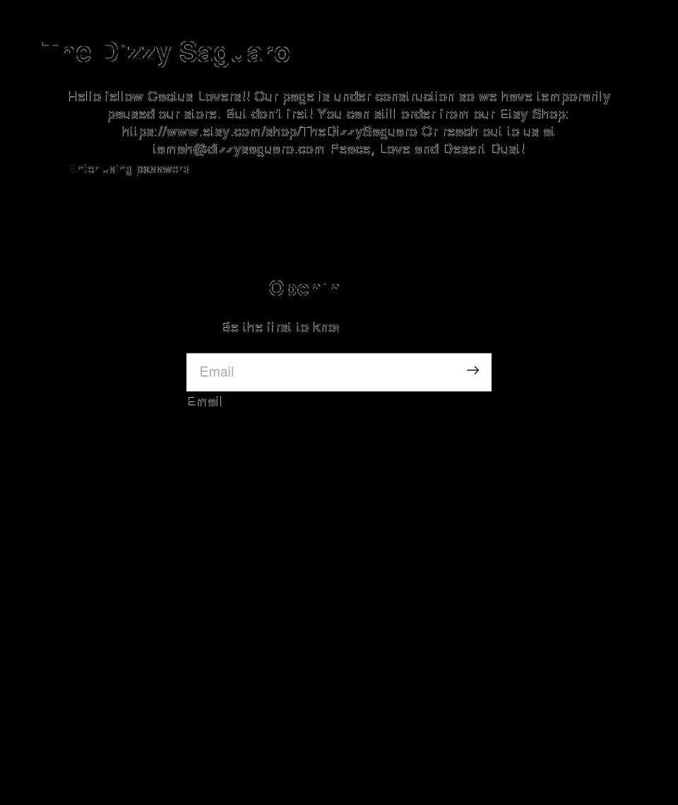dizzysaguaro.com shopify website screenshot