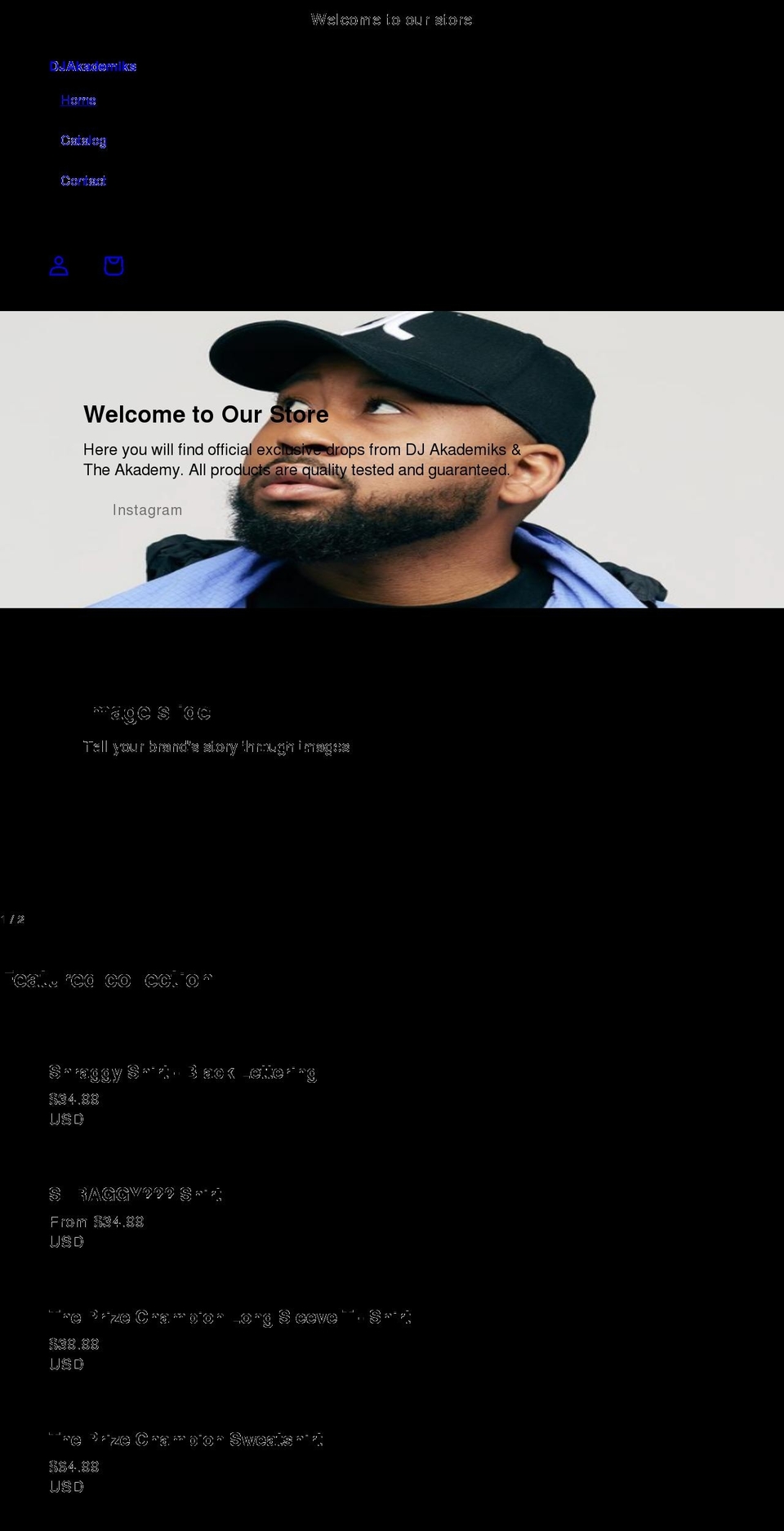 djakademikstv.com shopify website screenshot