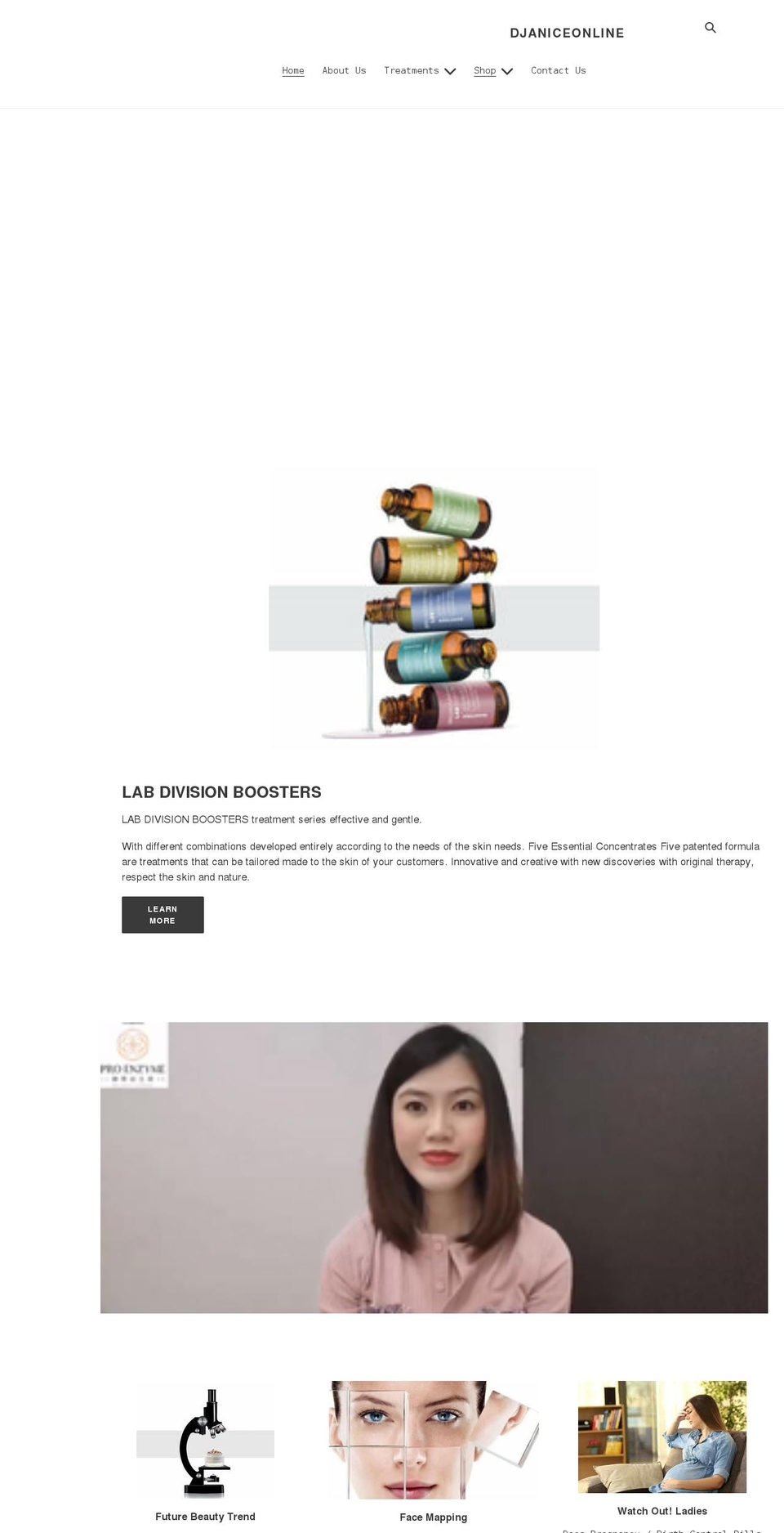 djaniceonline.com shopify website screenshot