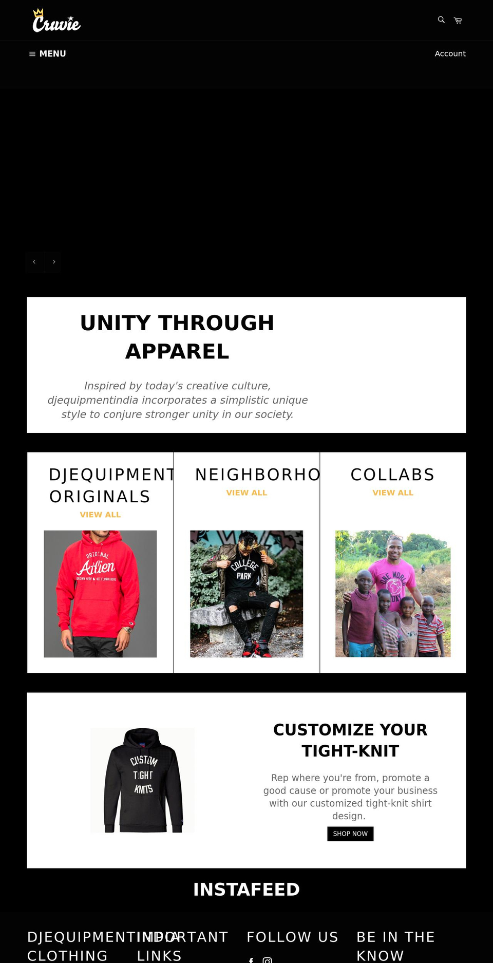 djequipmentindia.com shopify website screenshot