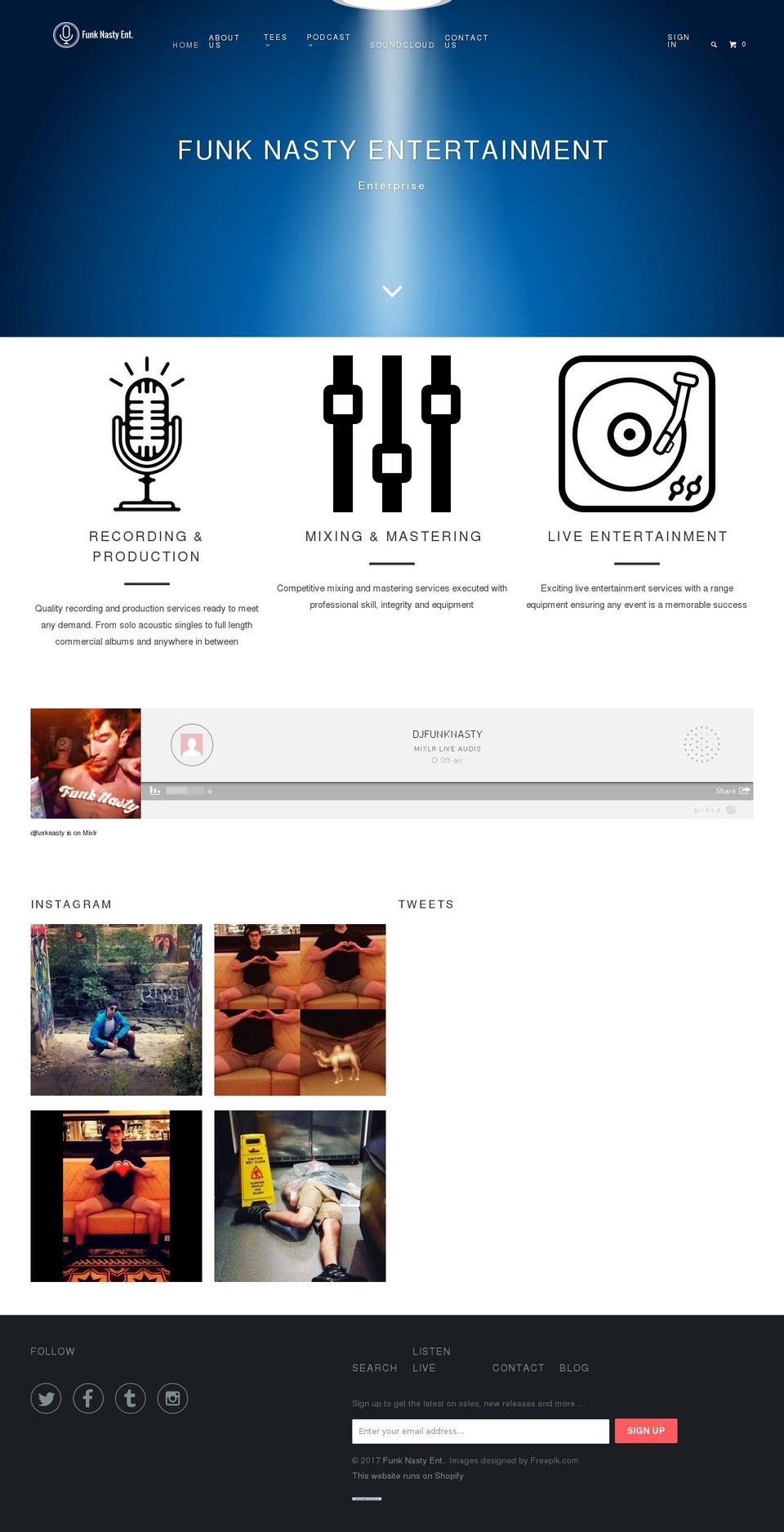 djfunknasty.com shopify website screenshot