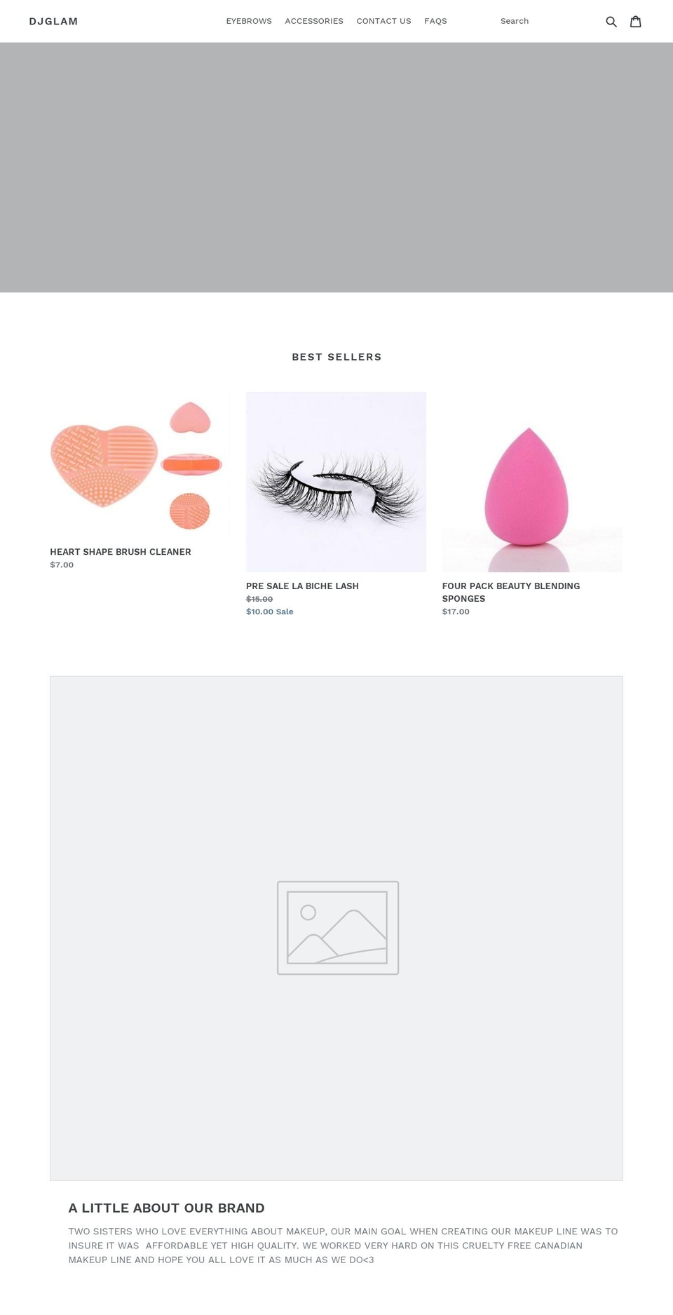 djglam.com shopify website screenshot