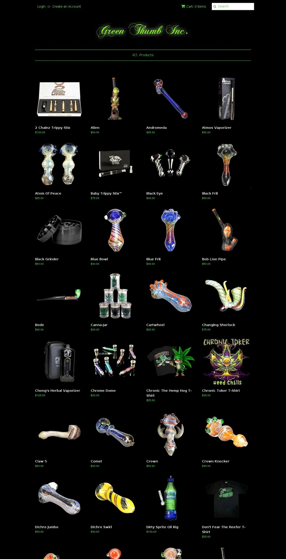 djgreenthumb.com shopify website screenshot