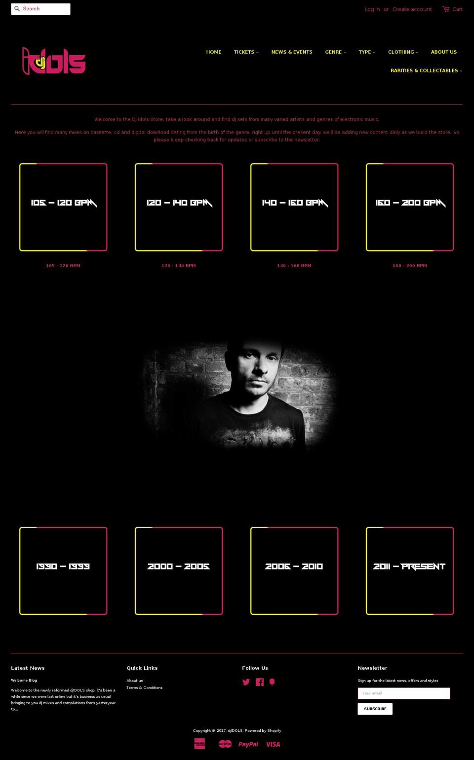 djidols.com shopify website screenshot