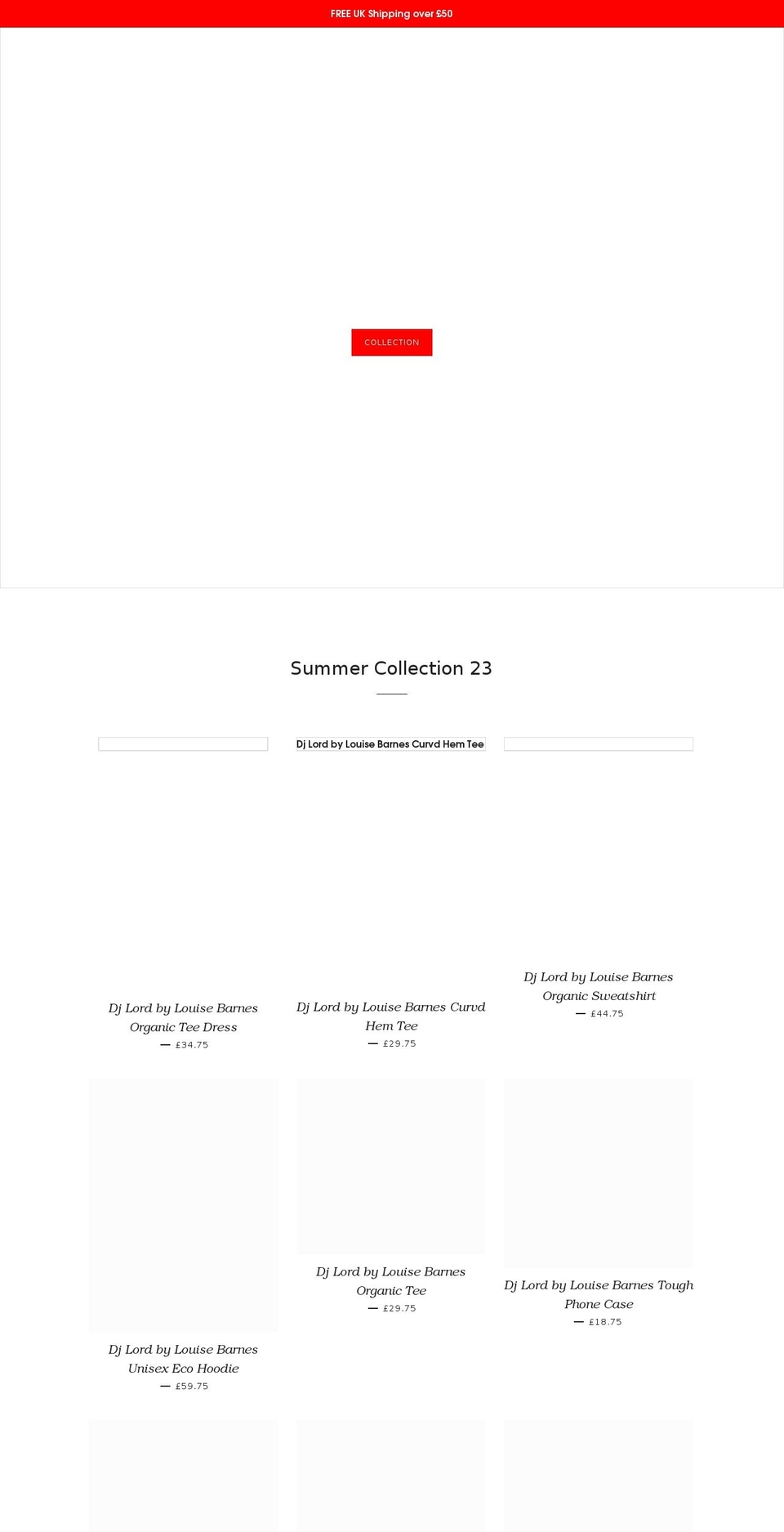 djlord.co.uk shopify website screenshot