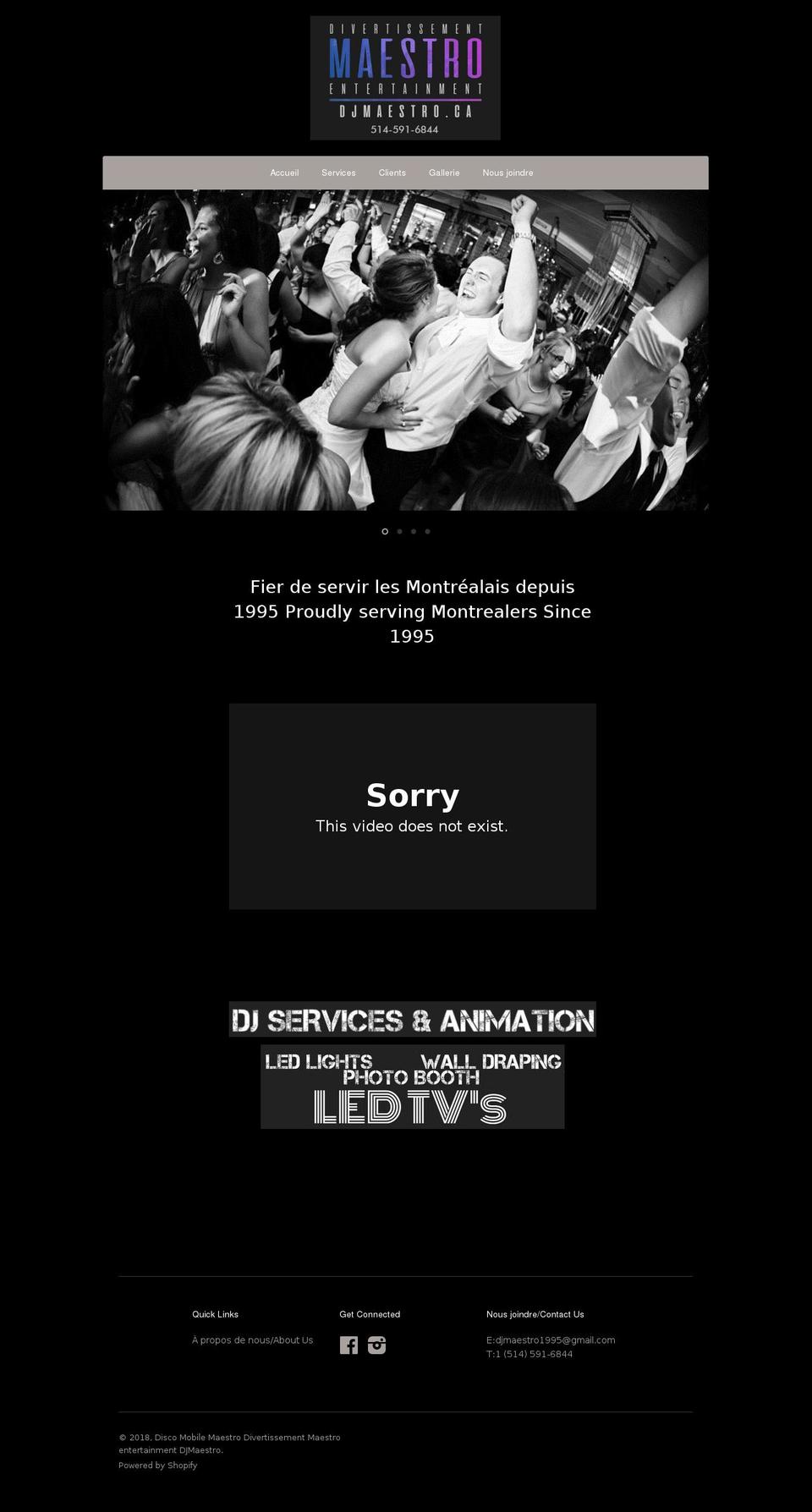 djmaestro.ca shopify website screenshot