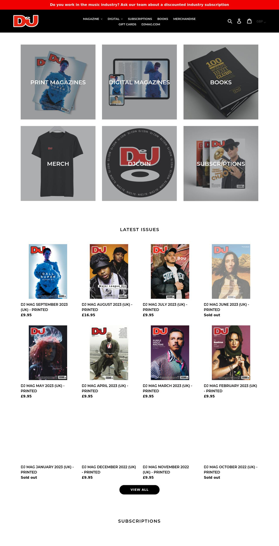 djmagshop.com shopify website screenshot