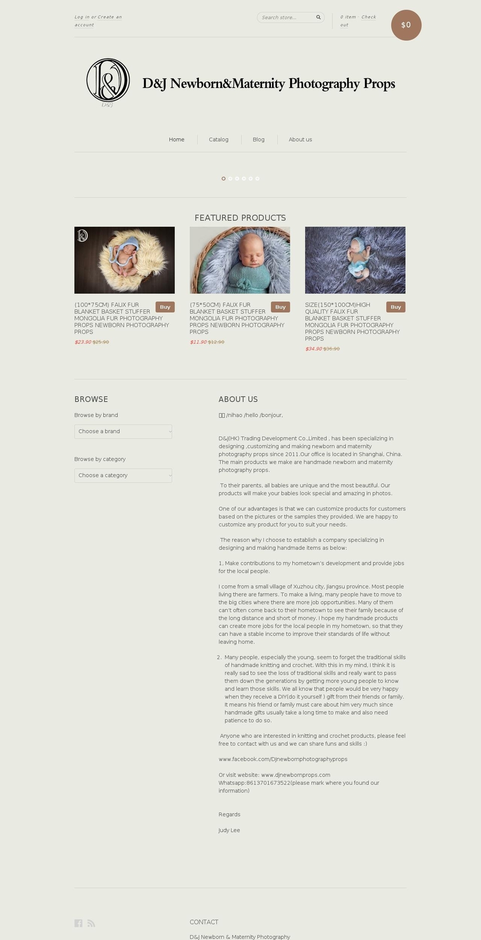 djnewbornprops.com shopify website screenshot