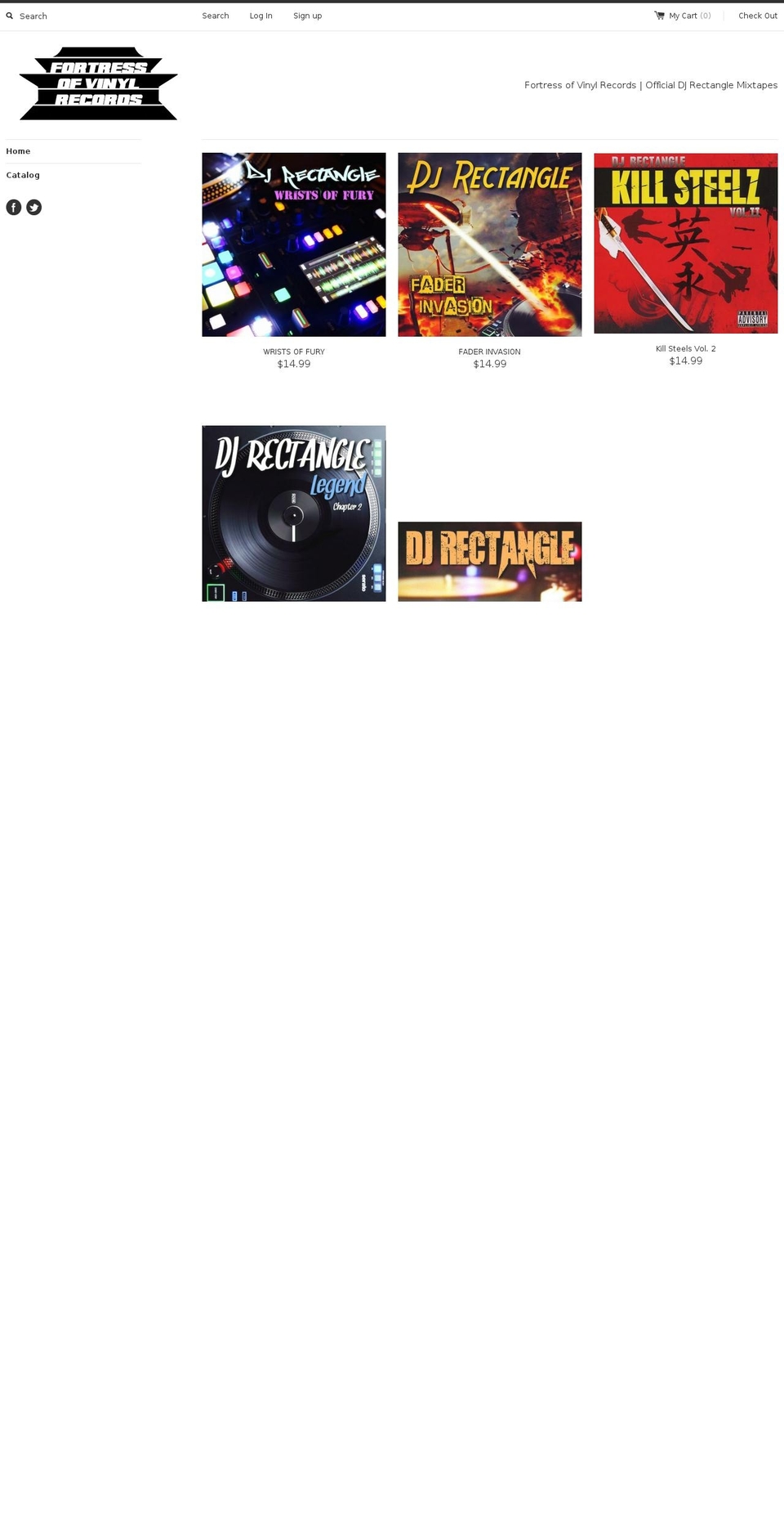 djrectangle.com — Shopify storefront screenshot