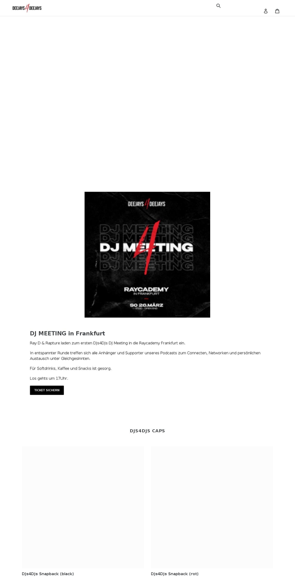 djs4djs.de shopify website screenshot