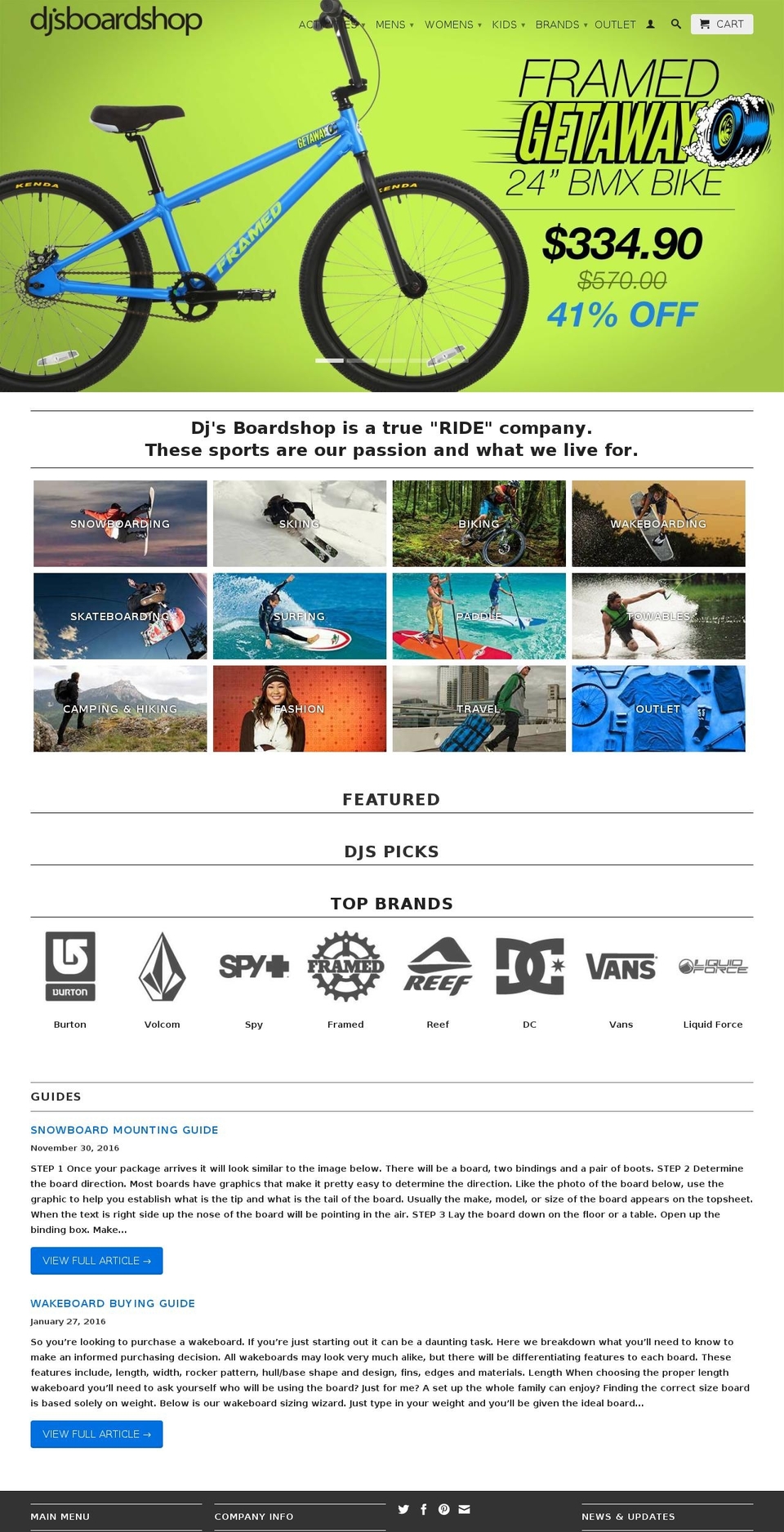 djsboards.com — Shopify storefront screenshot
