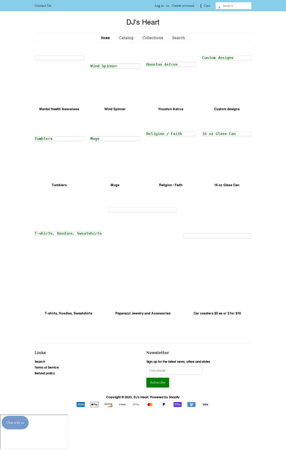 djsheart.com shopify website screenshot