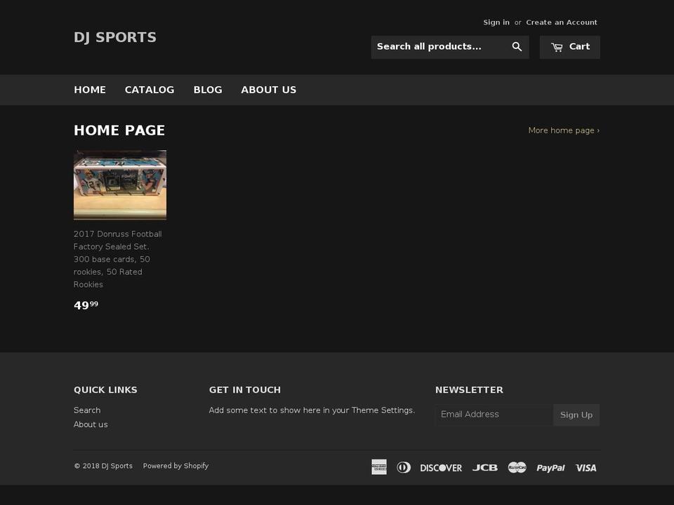 djsportsonline.com shopify website screenshot