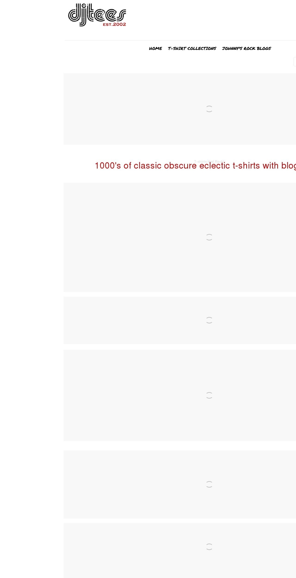 djtees.myshopify.com — Shopify storefront screenshot