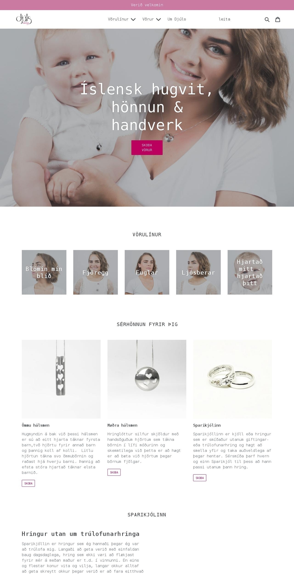 djuls.is shopify website screenshot