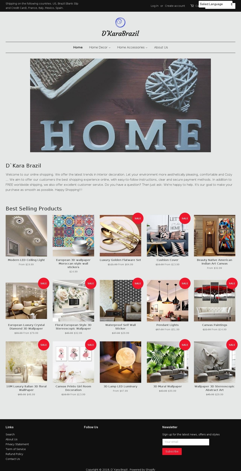 dkarabrazil.com — Shopify storefront screenshot