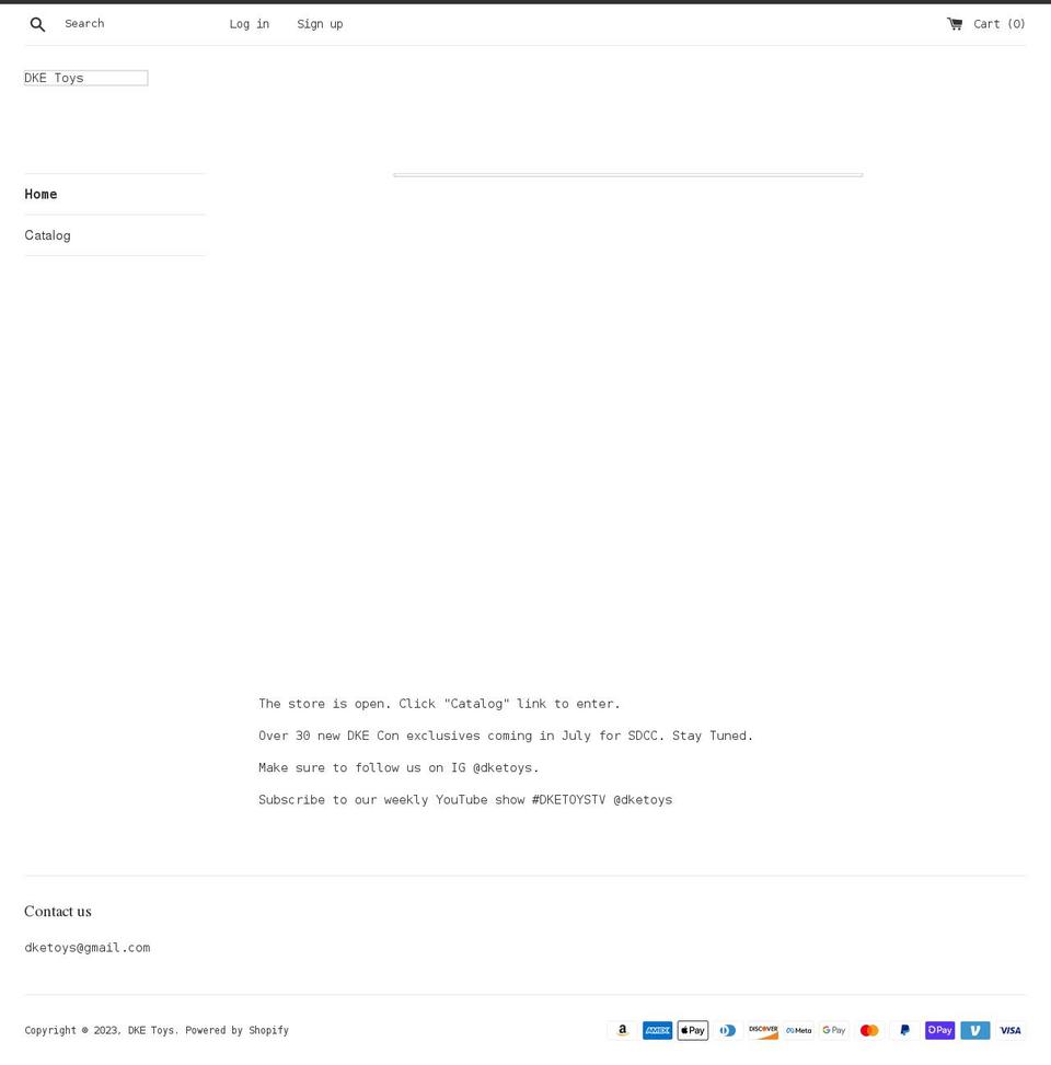 dke-toys.myshopify.com shopify website screenshot