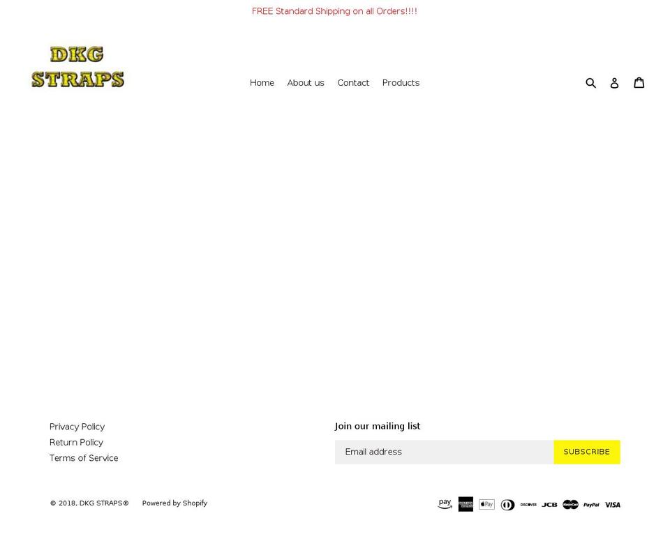 dkgstraps.com shopify website screenshot