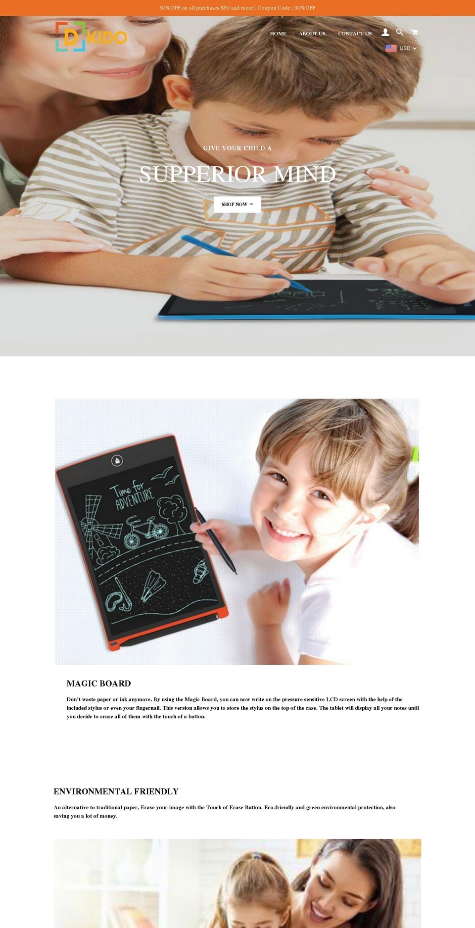 dkido.com — Shopify storefront screenshot