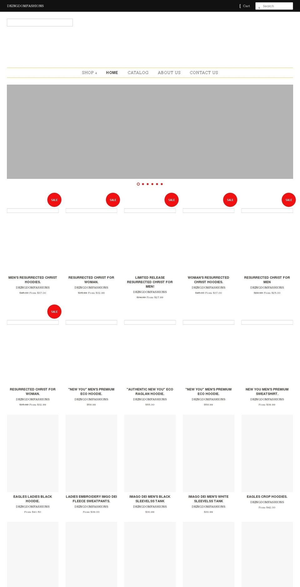 dkingdomfashions.com shopify website screenshot