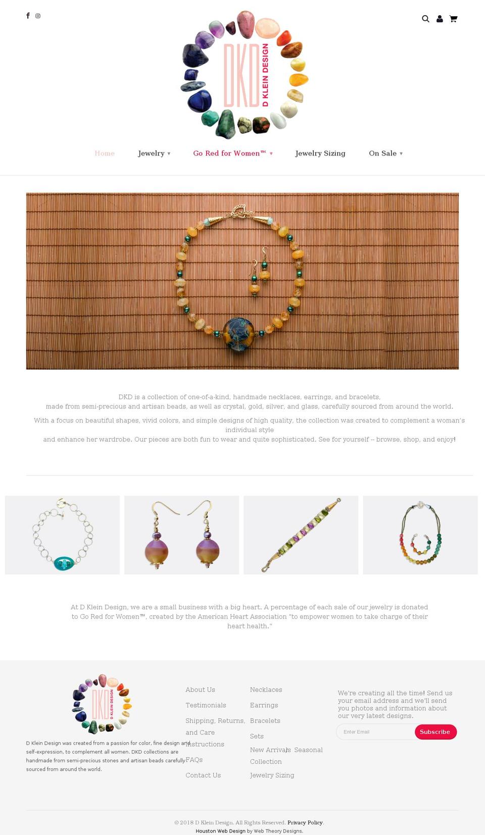 dkleinjewelry.design shopify website screenshot