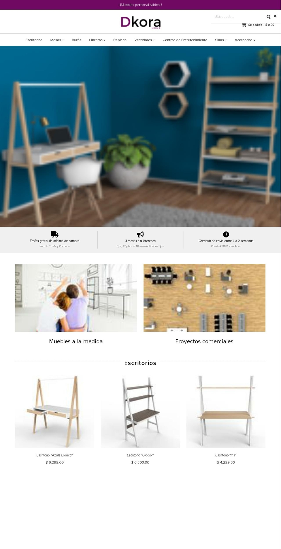 dkorahome.com — Shopify storefront screenshot