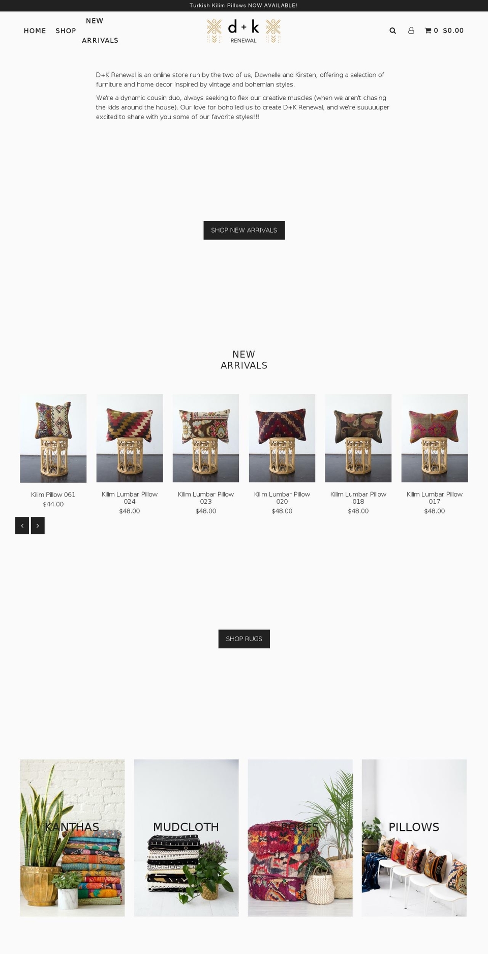 dkrenewal.com shopify website screenshot