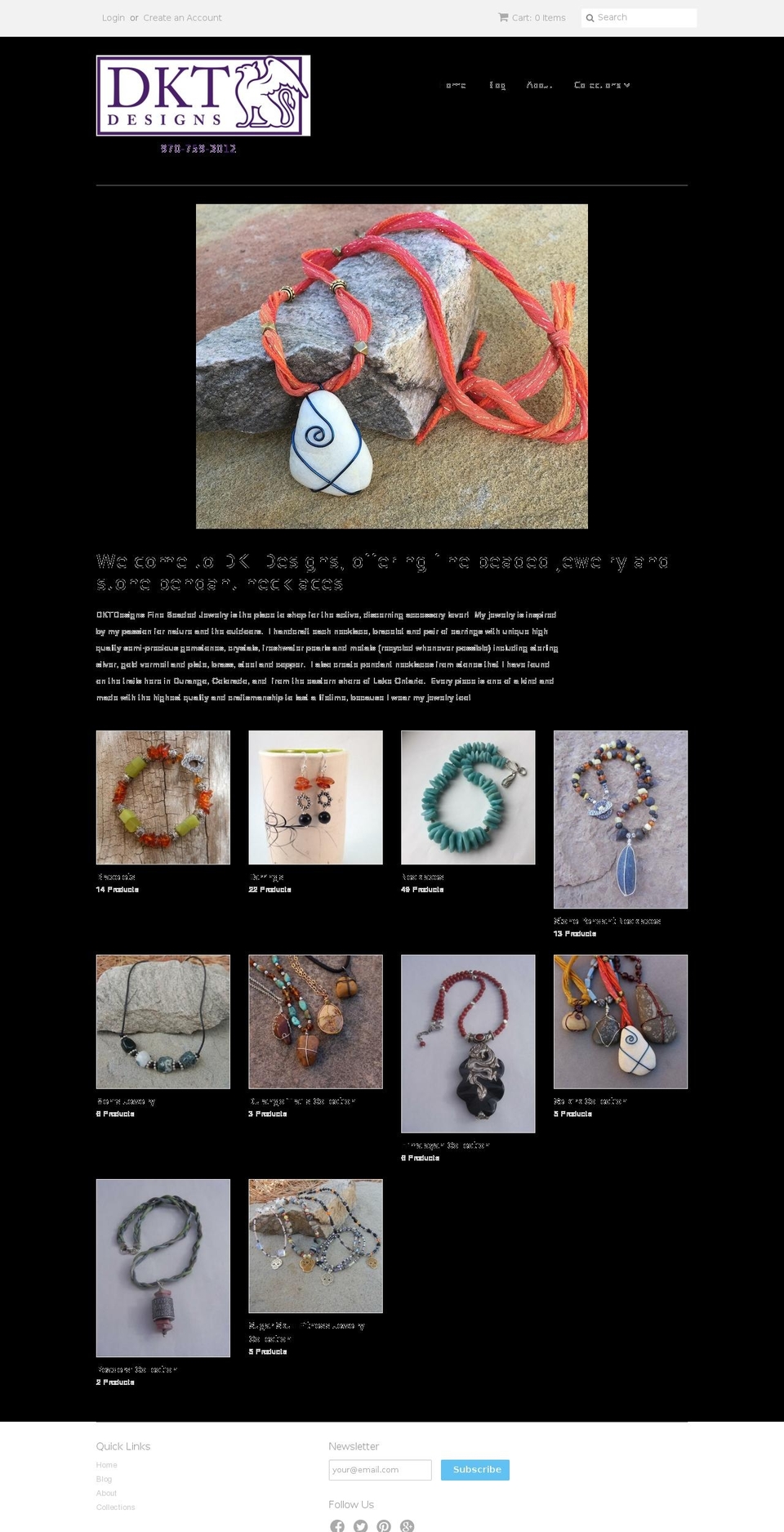 dktjewelry.com shopify website screenshot