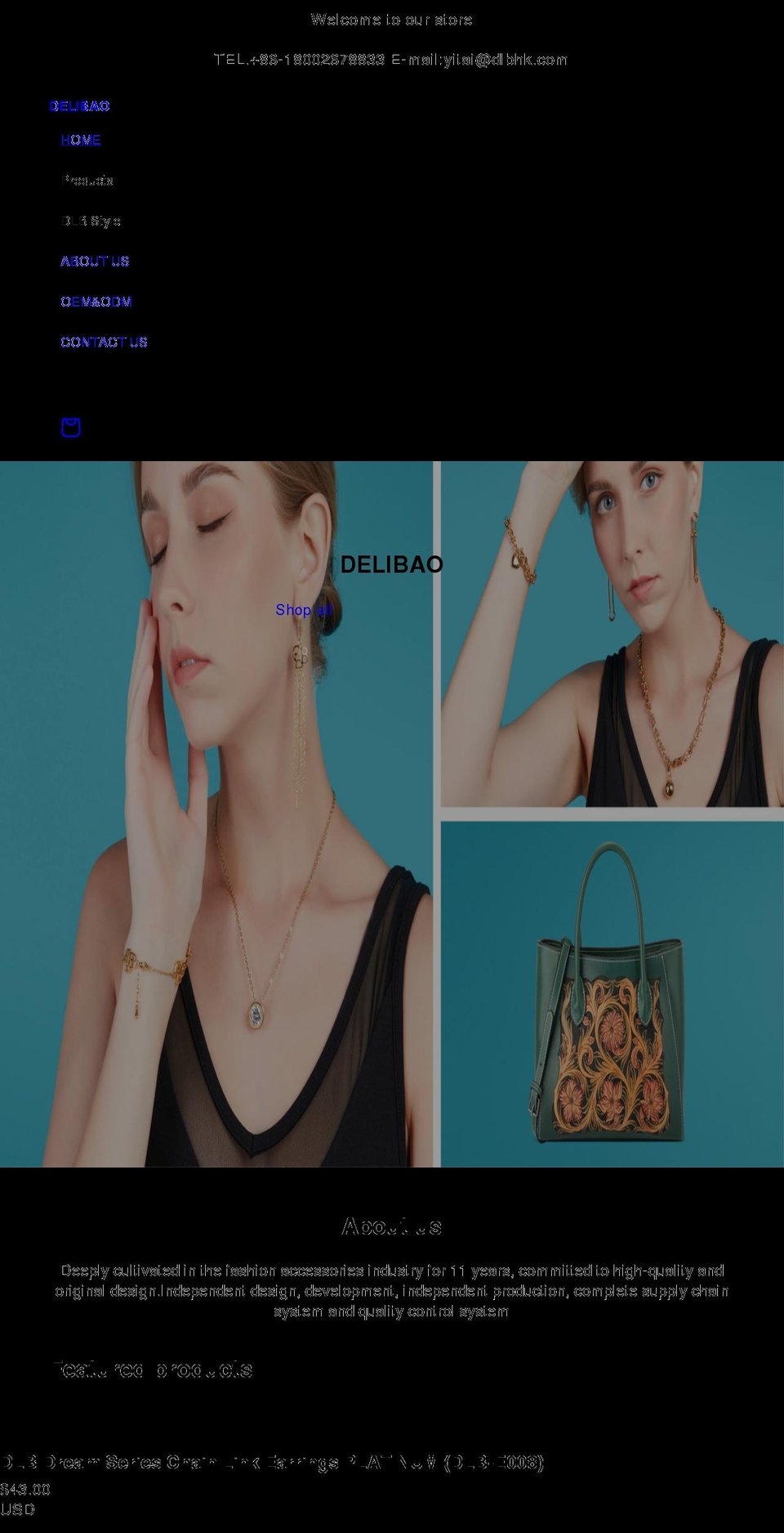 dlbhk.com shopify website screenshot