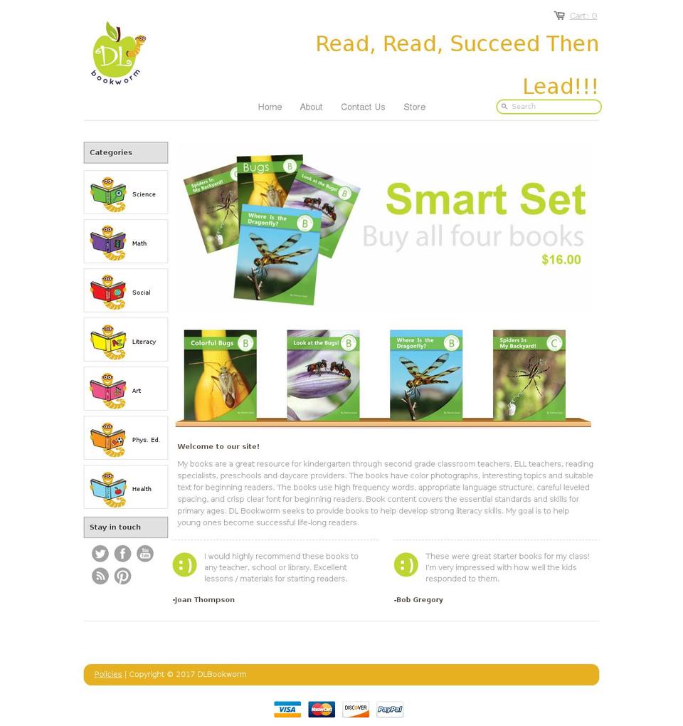 dlbookworm.com shopify website screenshot