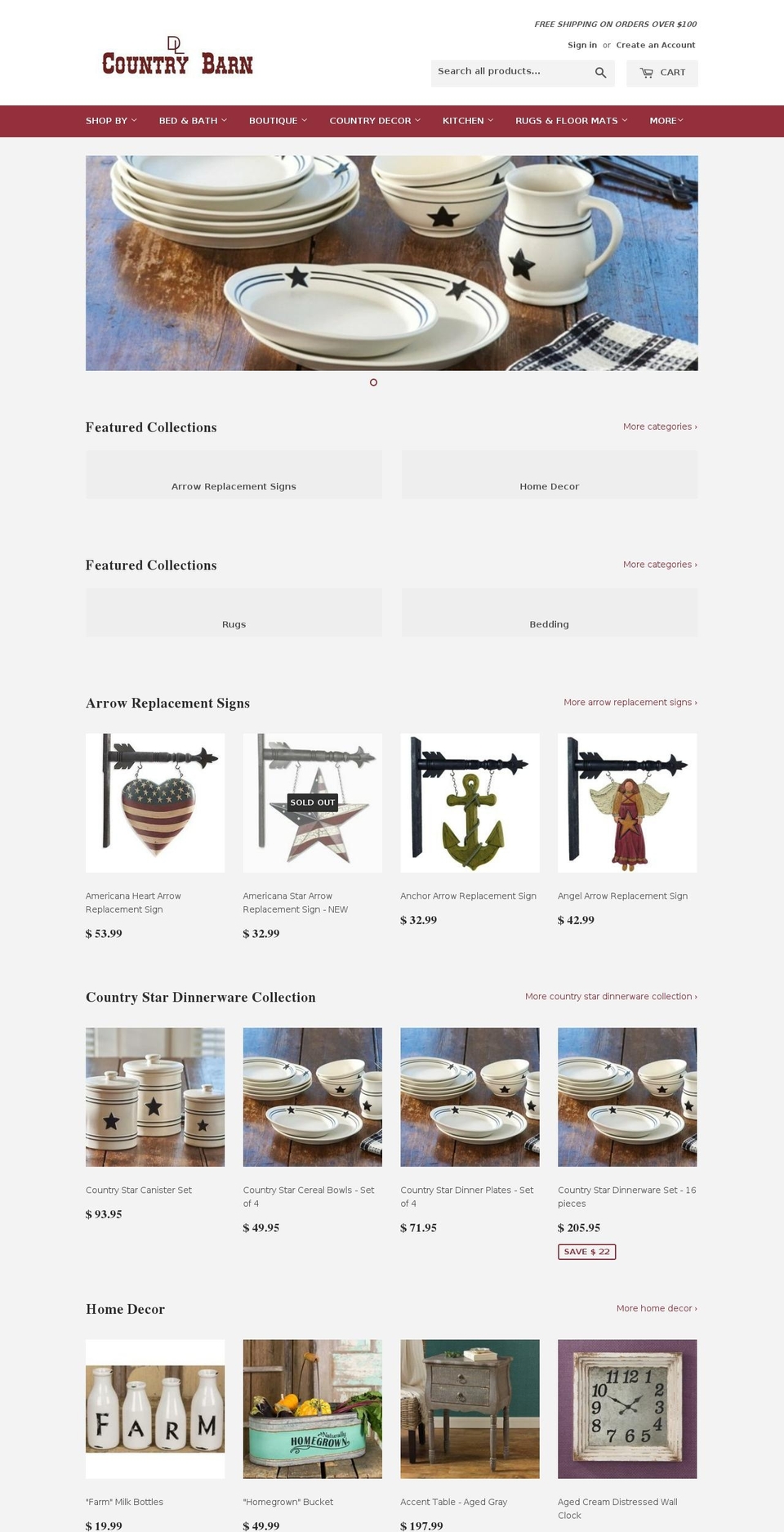 dlcountrybarn.com shopify website screenshot