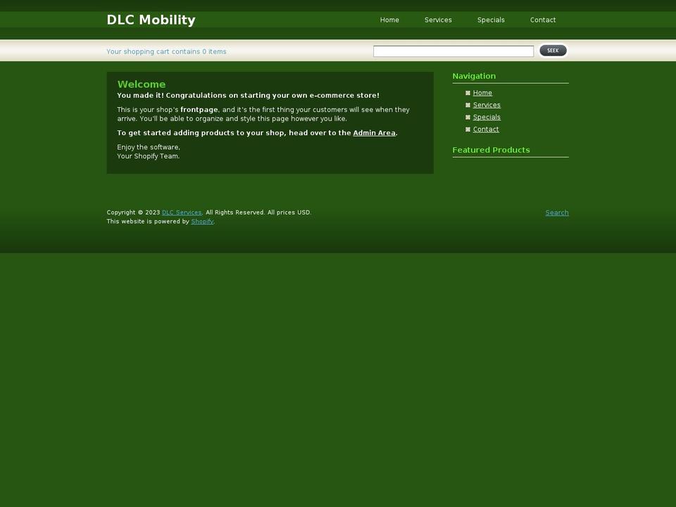 dlcservices.myshopify.com shopify website screenshot