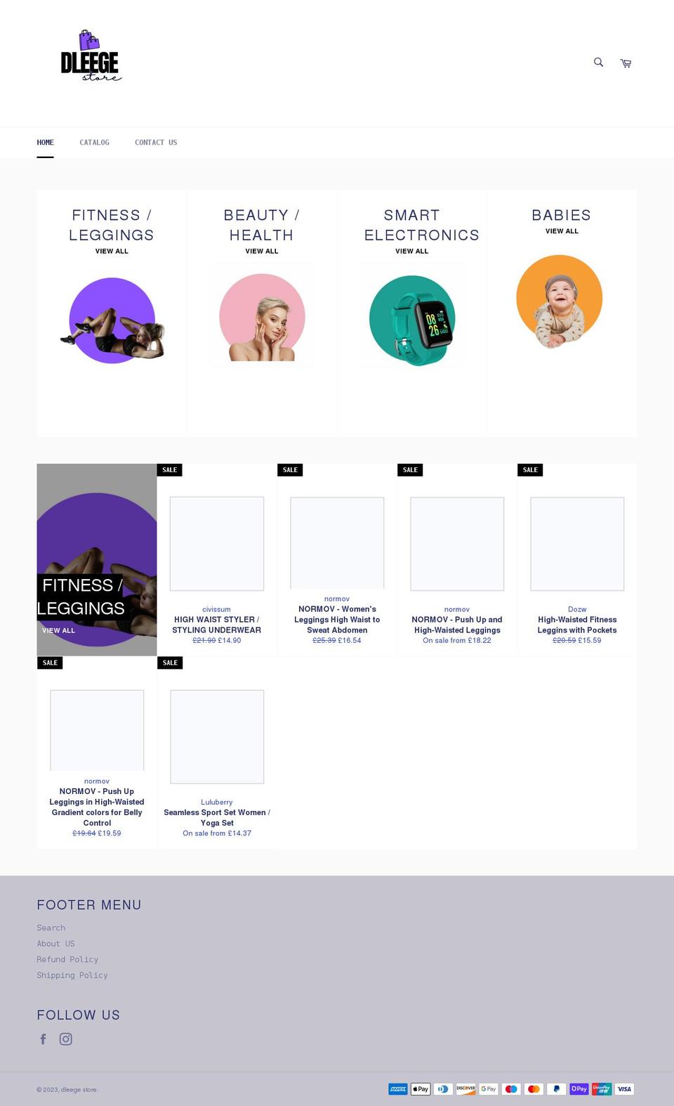 dleegestore.com shopify website screenshot