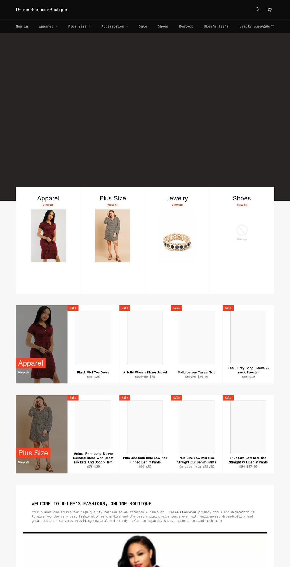 Vistarapid t Shopify theme site example dleesfashions.com