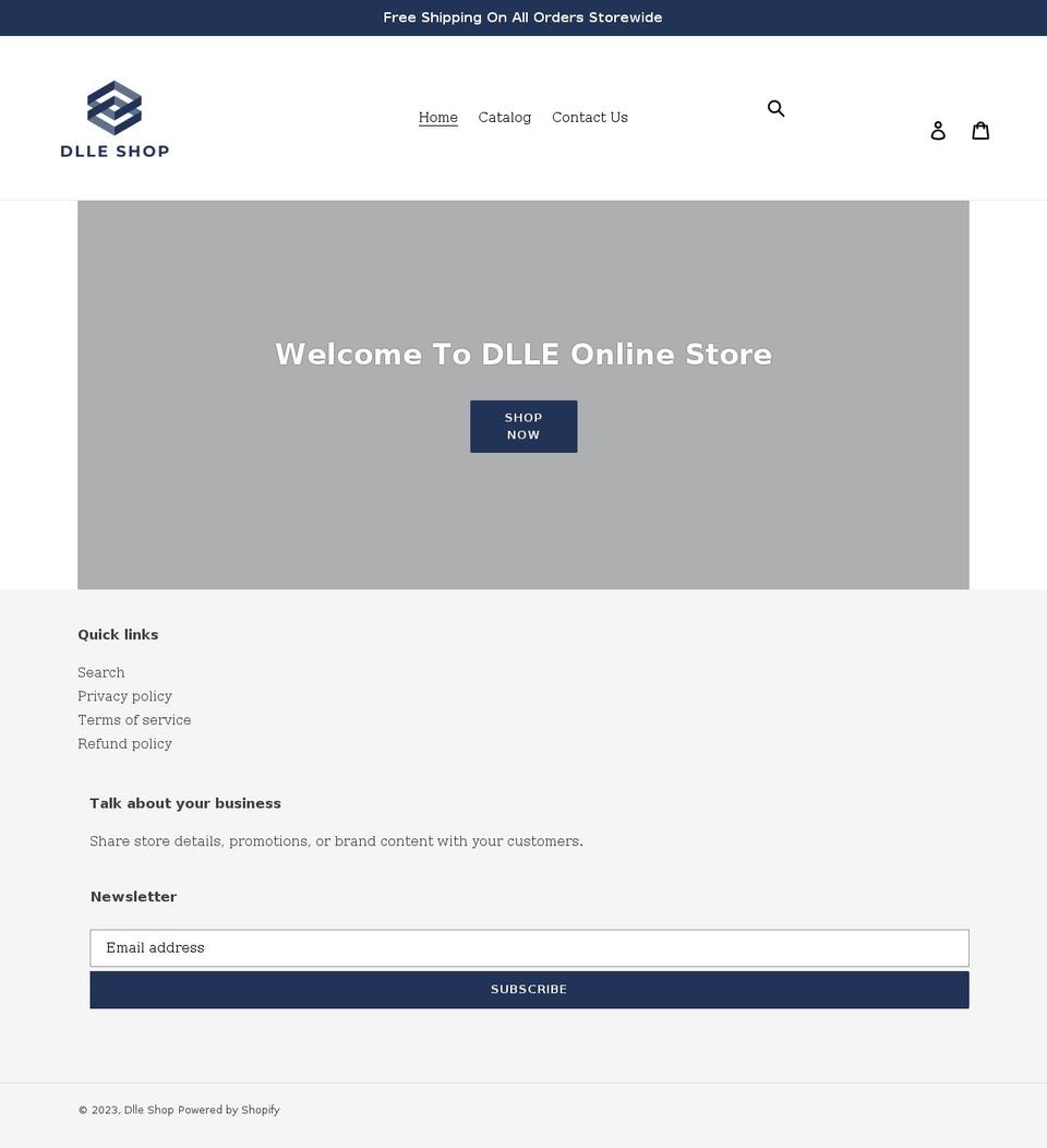 dlle.shop shopify website screenshot