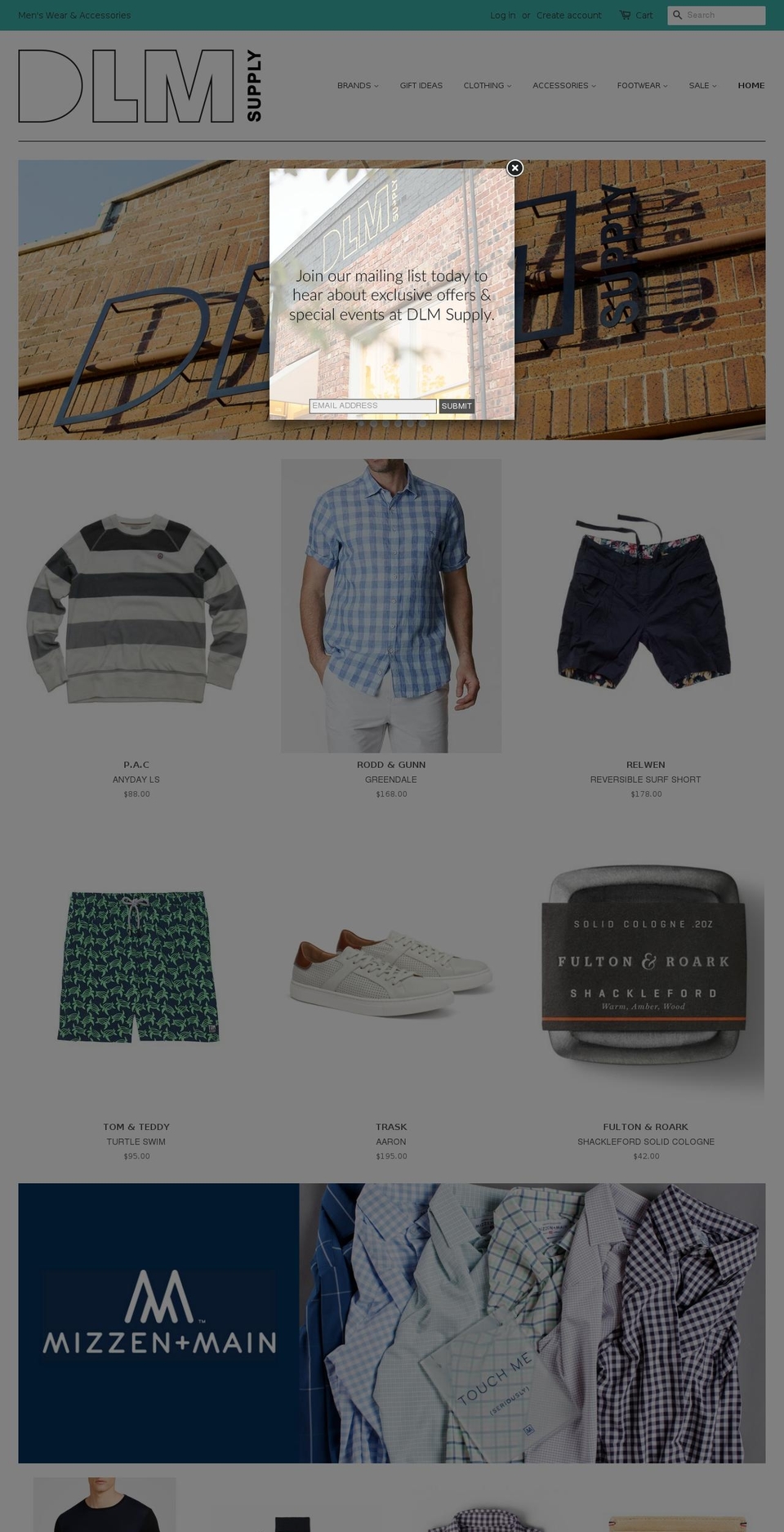 dlmsupplyco.com shopify website screenshot