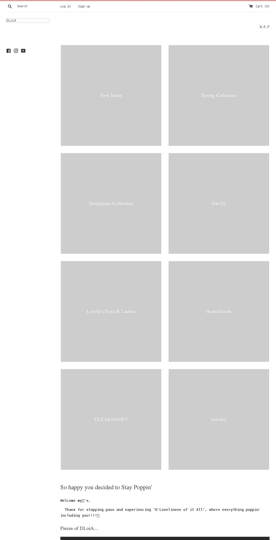 dloia.com shopify website screenshot