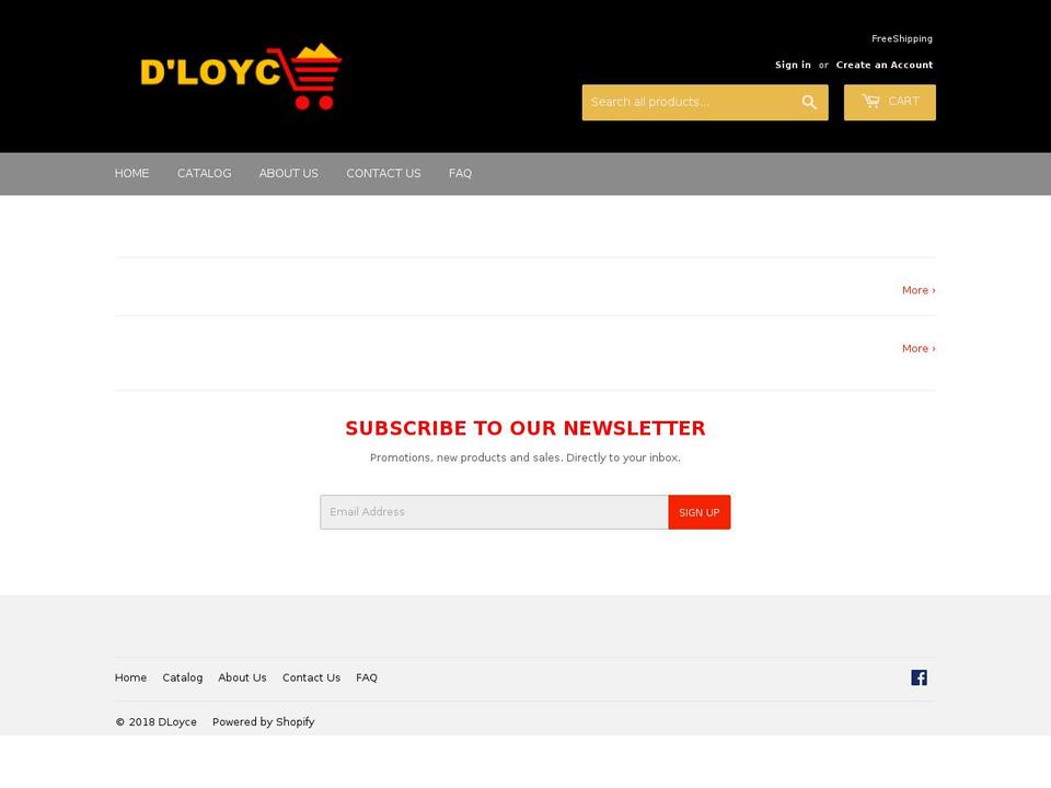 dloyce.com — Shopify storefront screenshot