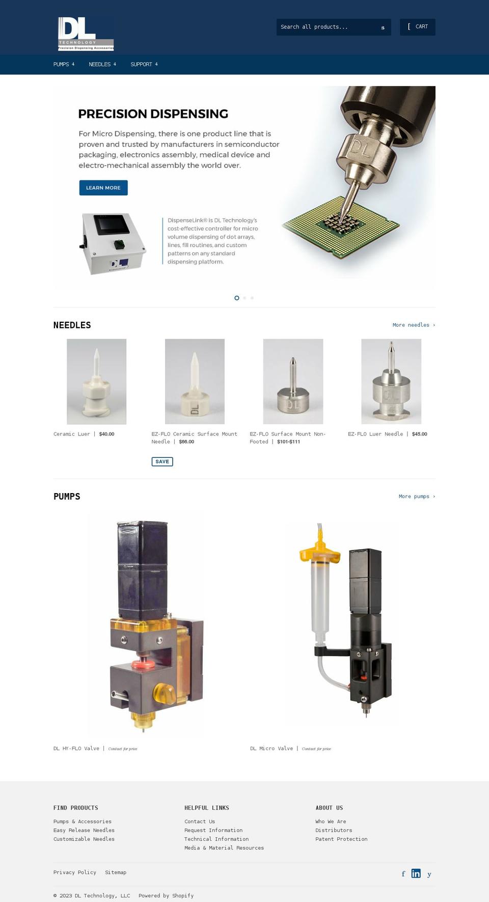 dltechnology.com shopify website screenshot