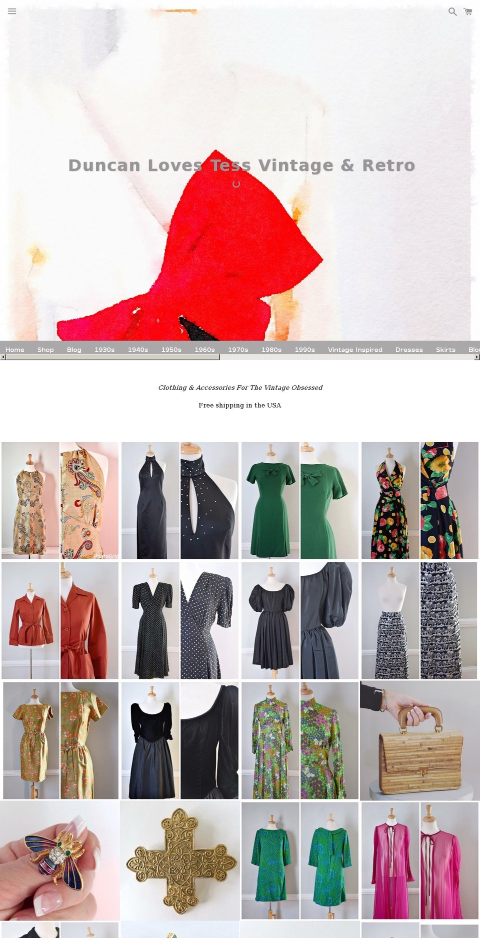 dltvintageandretro.com shopify website screenshot