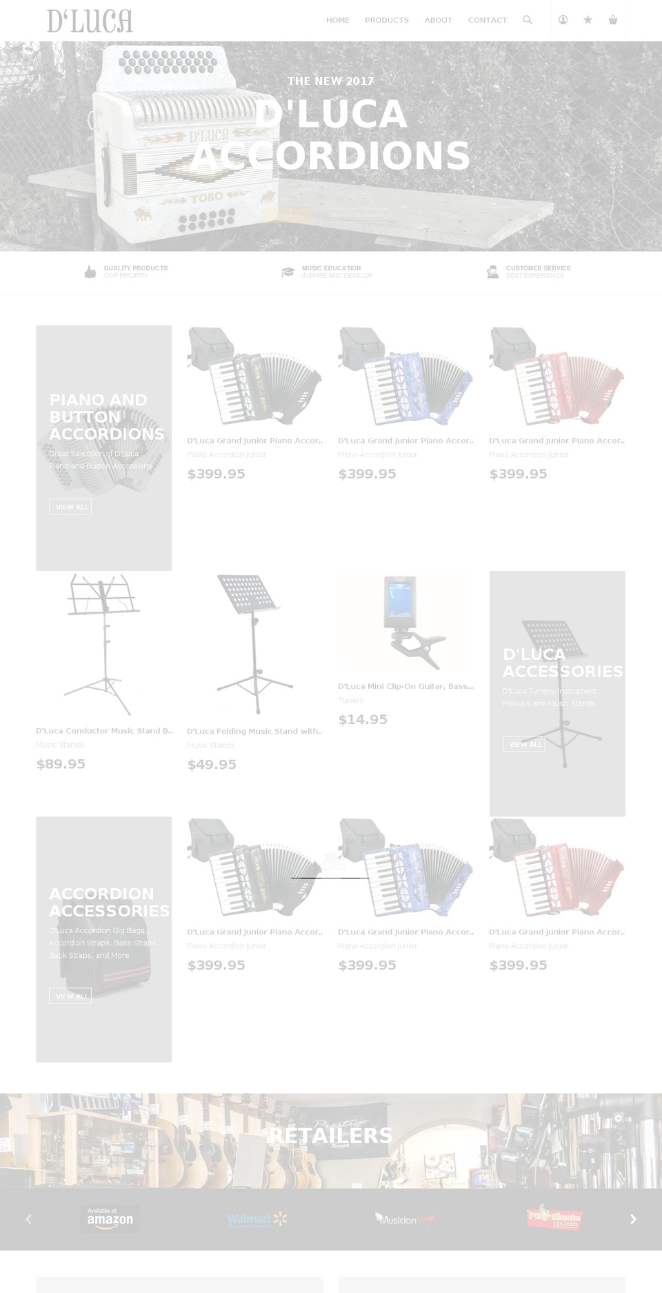 D'Luca Theme 1 Shopify theme site example dlucamusic.net