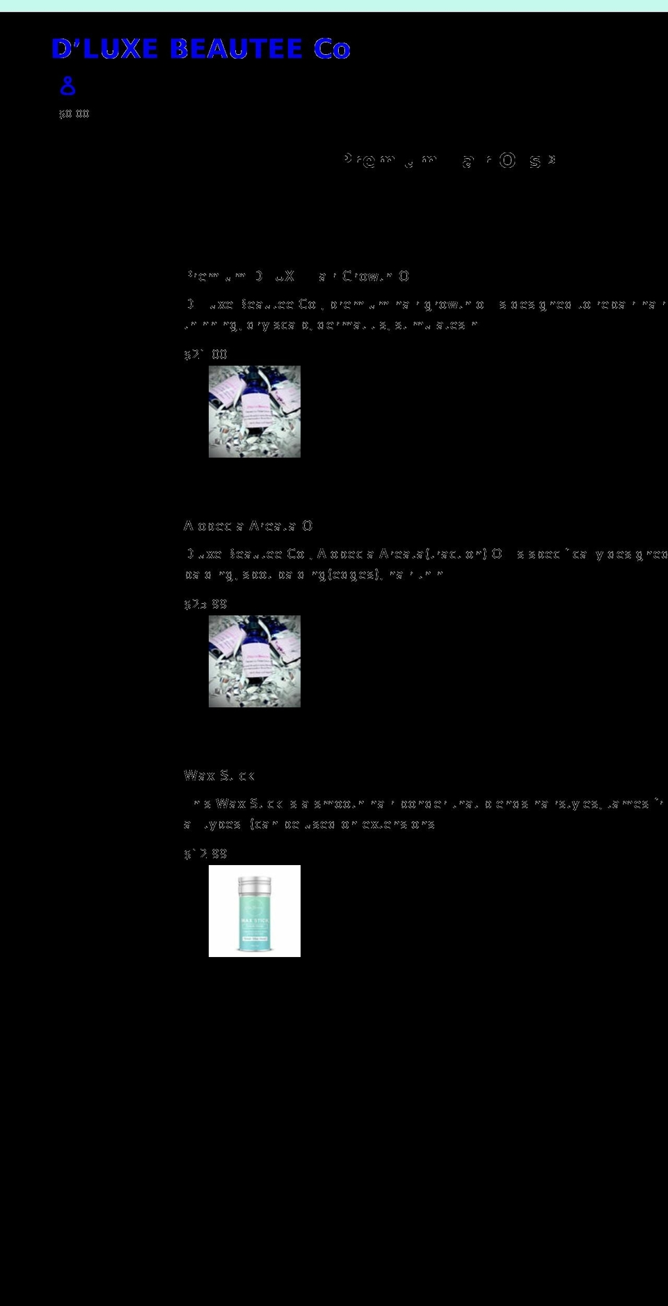 dluxebeauteeco.com shopify website screenshot