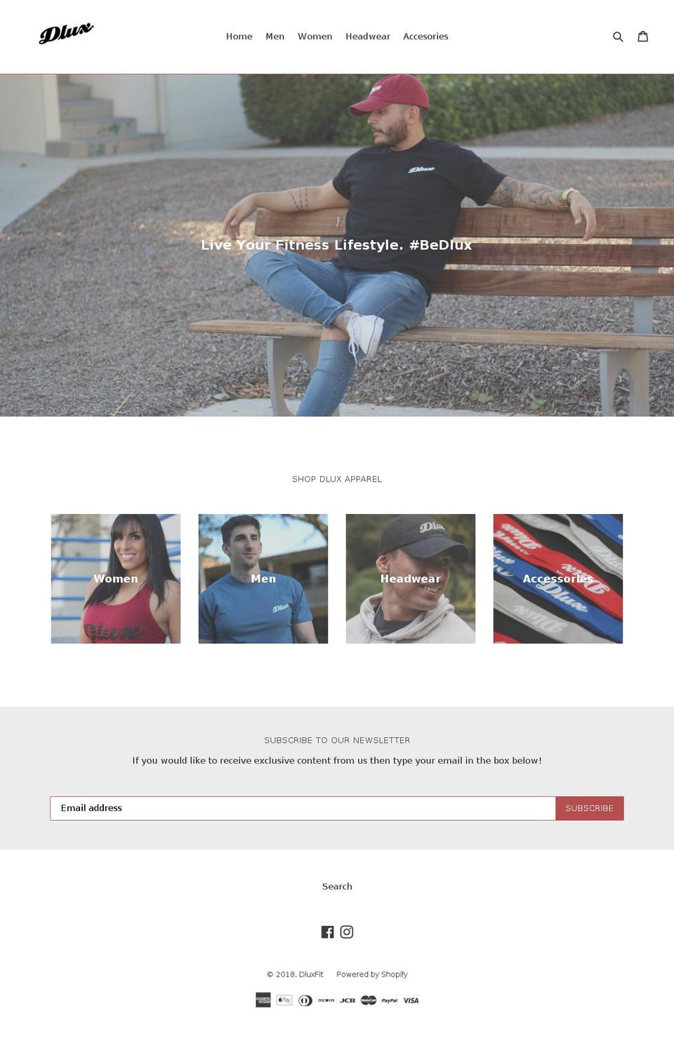 dluxfit.com shopify website screenshot