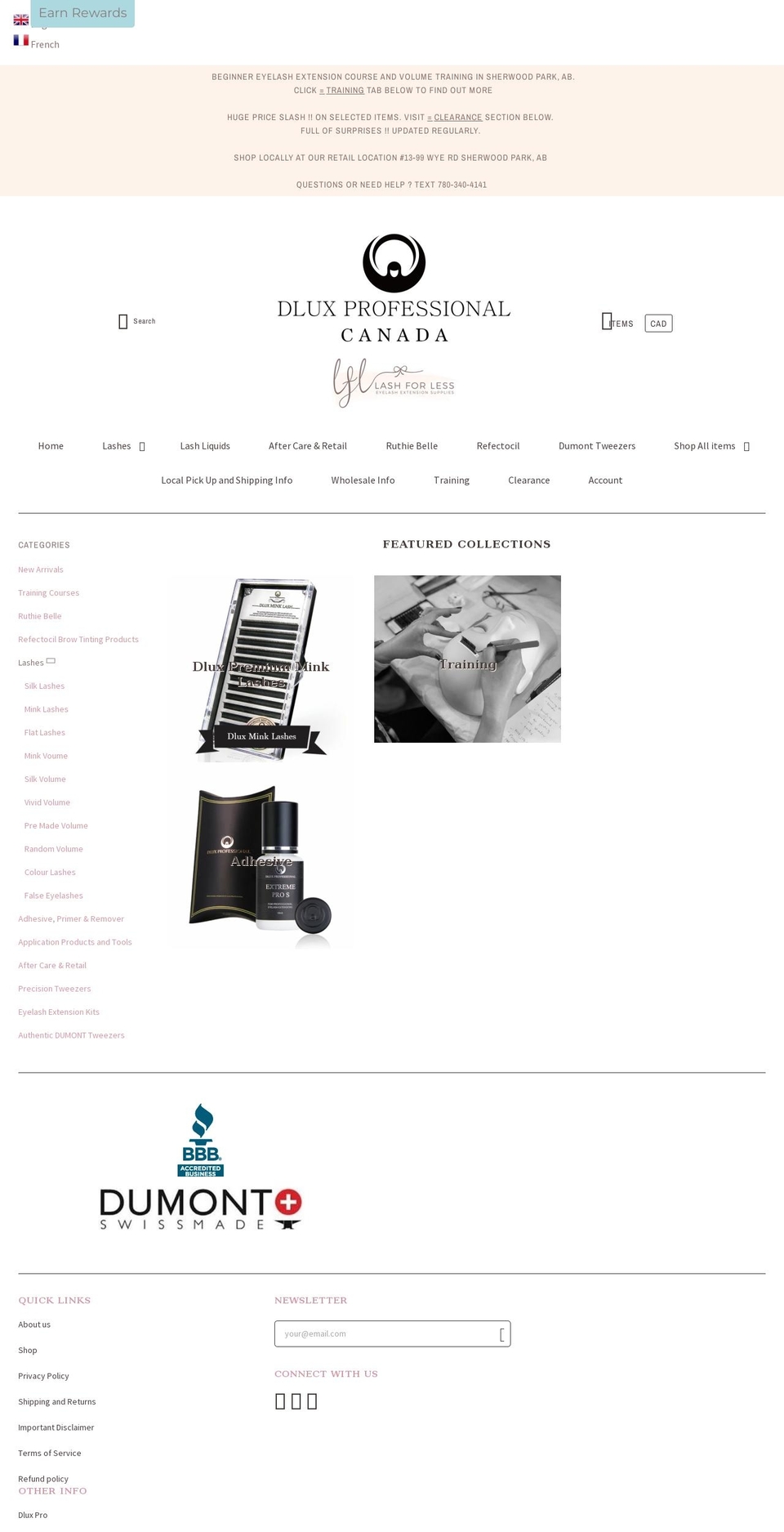 dluxpro.ca shopify website screenshot