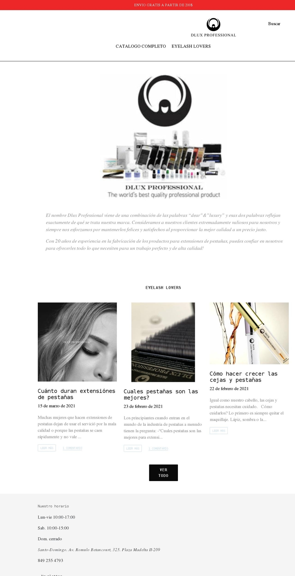 dluxprord.com shopify website screenshot