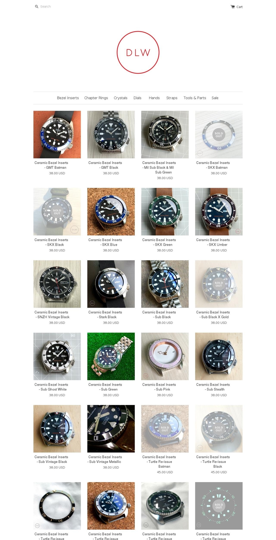 WATCHES Shopify theme site example dlwwatches.com