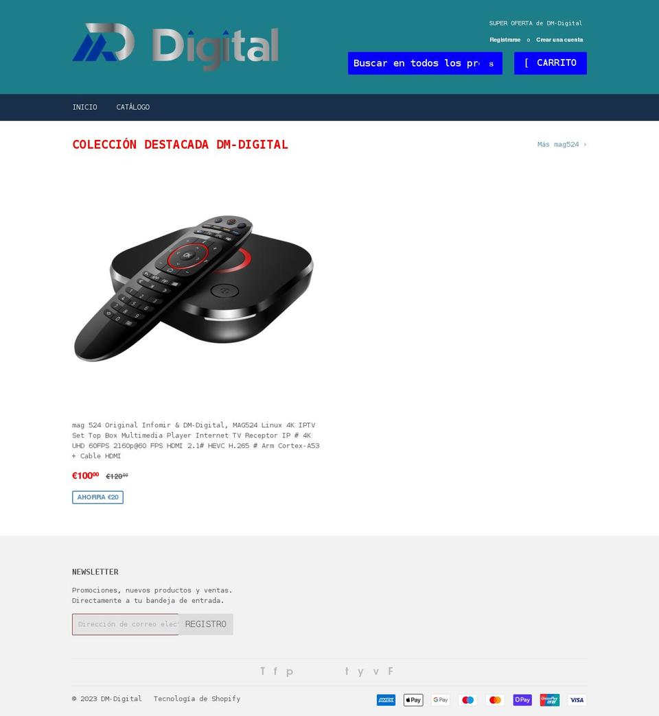 dm-tienda.shop shopify website screenshot