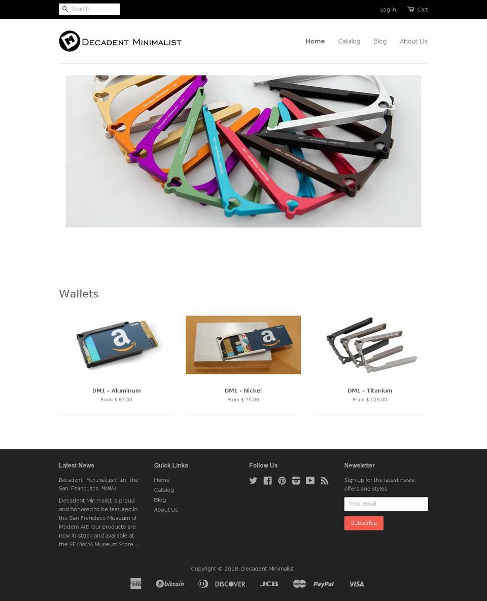dm1wallet.com — Shopify storefront screenshot
