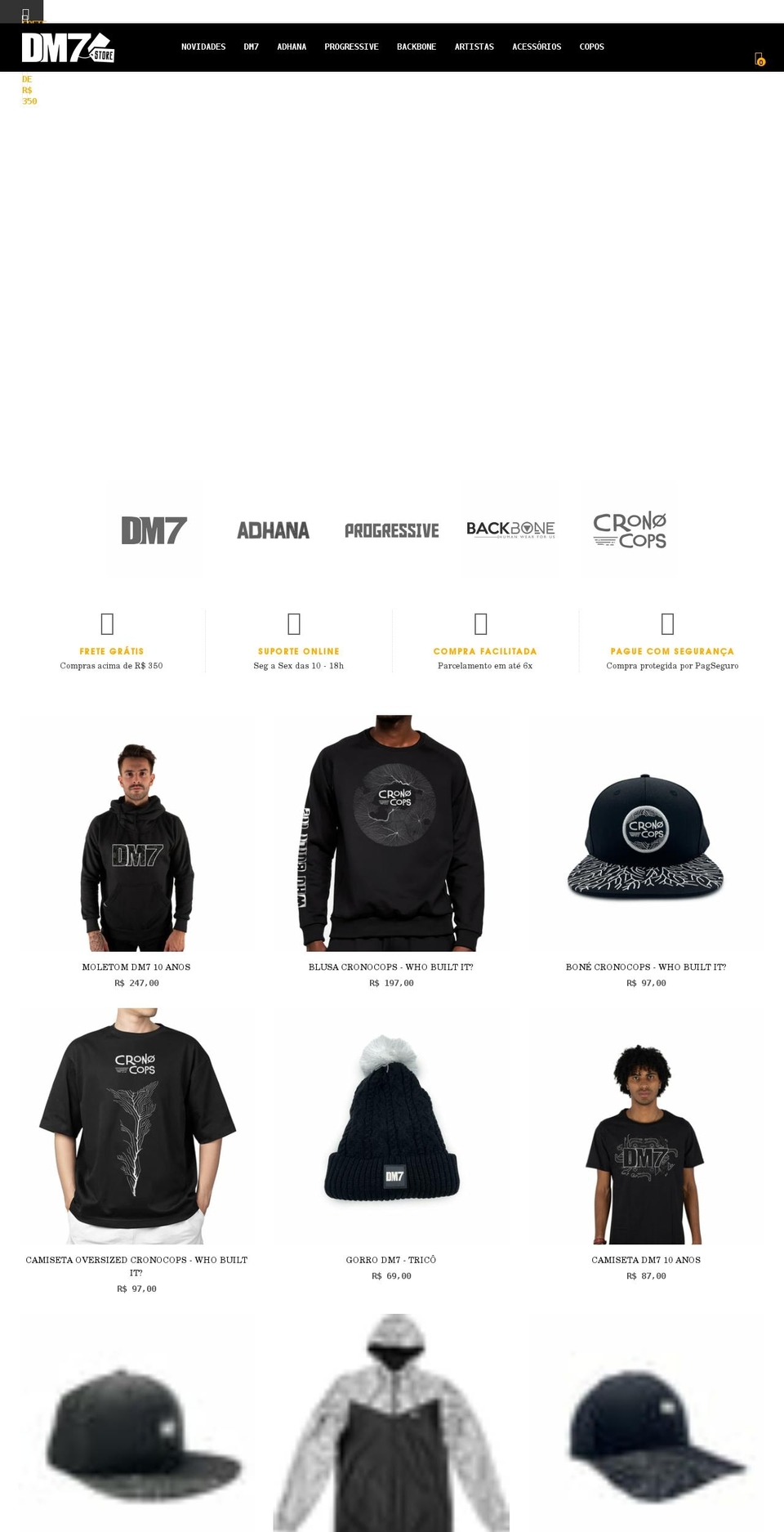 dm7store.com.br shopify website screenshot