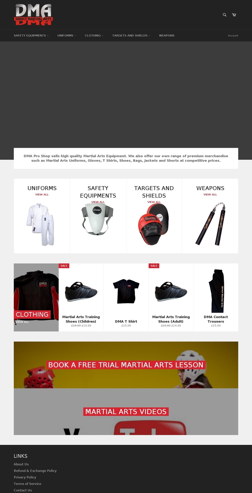 dmaproshop.com shopify website screenshot